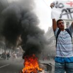 Disturbios en Chile durante el paro contra el sistema privado de pensiones