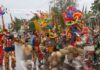 Realizan con éxito el desfile final del Carnaval de Santiago 2022