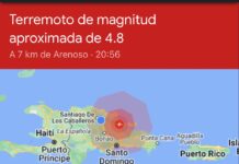 Temblor 4.7 grados se siente en distintas zonas de R. Dominicana