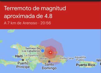 Temblor 4.7 grados se siente en distintas zonas de R. Dominicana