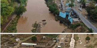 Crecida río Masacre inunda zonas aledañas al canal de riego de Haiti