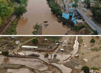 Crecida río Masacre inunda zonas aledañas al canal de riego de Haiti