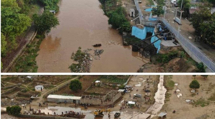 Crecida río Masacre inunda zonas aledañas al canal de riego de Haiti
