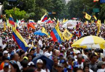 Machado lideró las protestas de oposición Venezuela este sábado