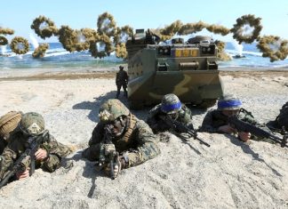 Corea del Norte critica las maniobras EEUU, Japón y Seúl
