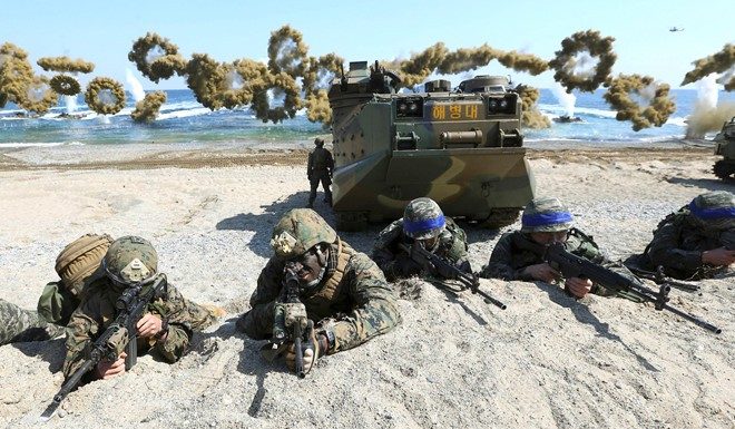 Corea del Norte critica las maniobras EEUU, Japón y Seúl
