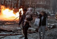 Ataque ruso sobre Kiev deja 19 heridos y miles