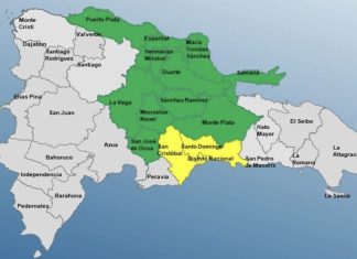 Distrito Nacional y 13 provincias de RD en alerta por una vaguada