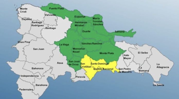 Distrito Nacional y 13 provincias de RD en alerta por una vaguada