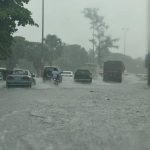 Llueve fuerte en Capital y otras zonas RD debido a una vaguada